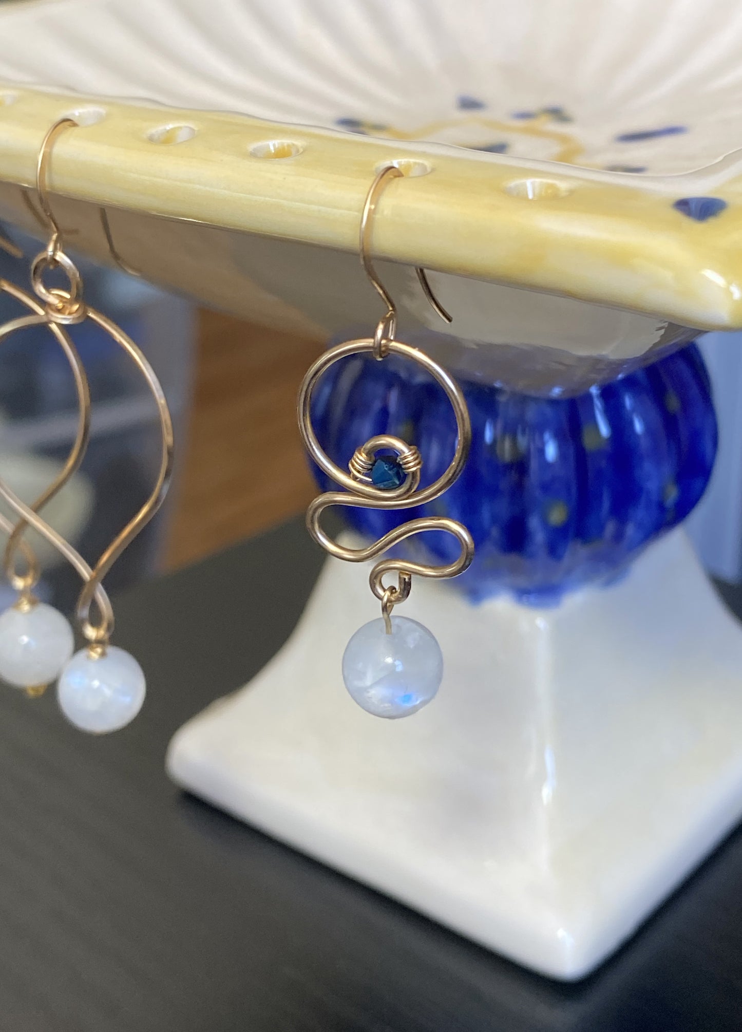 Eye x Moonstone Earrings