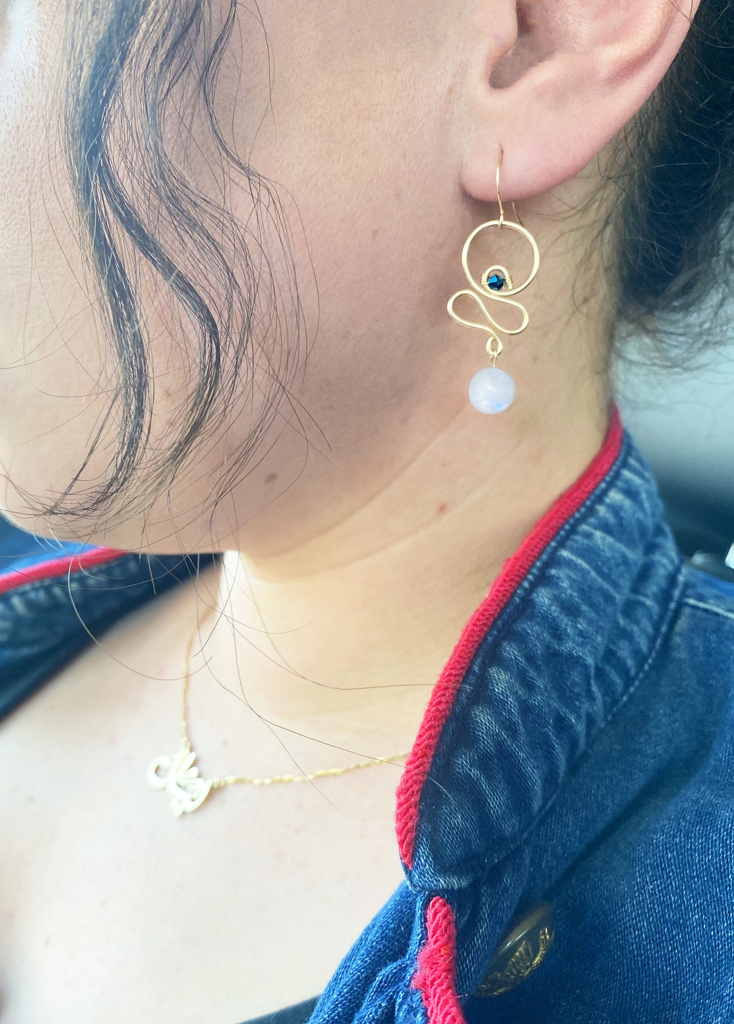 Eye x Moonstone Earrings