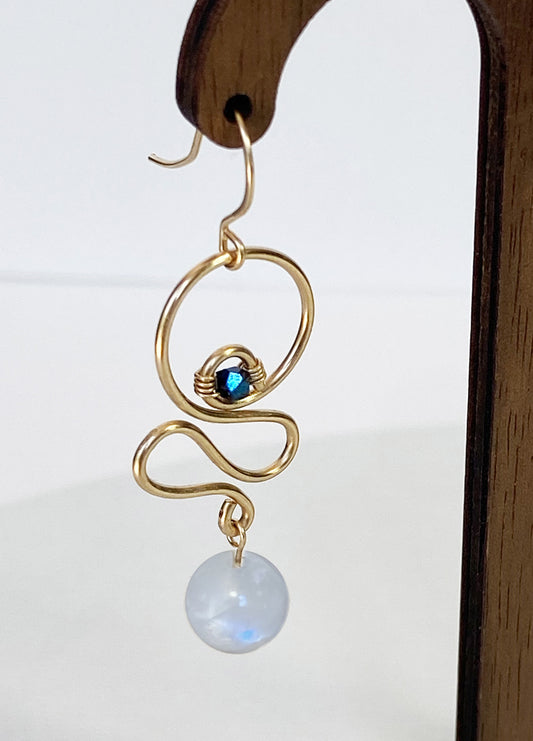 Eye x Moonstone Earrings