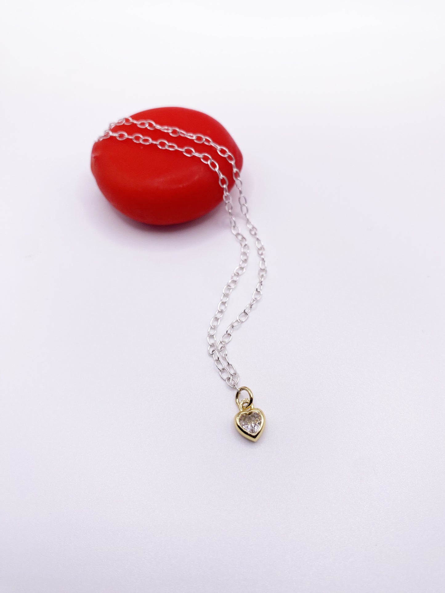 18k Gold Heart Charm Anklet