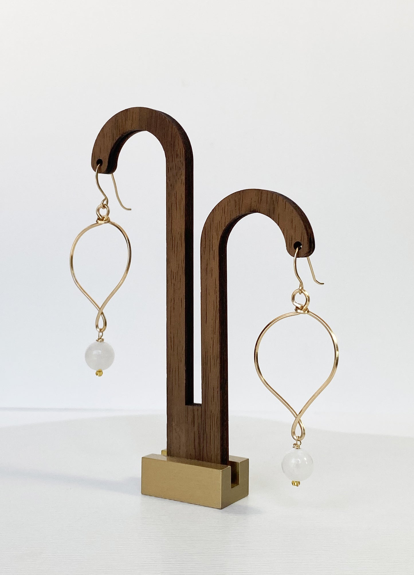 Moonstone Twist Earrings