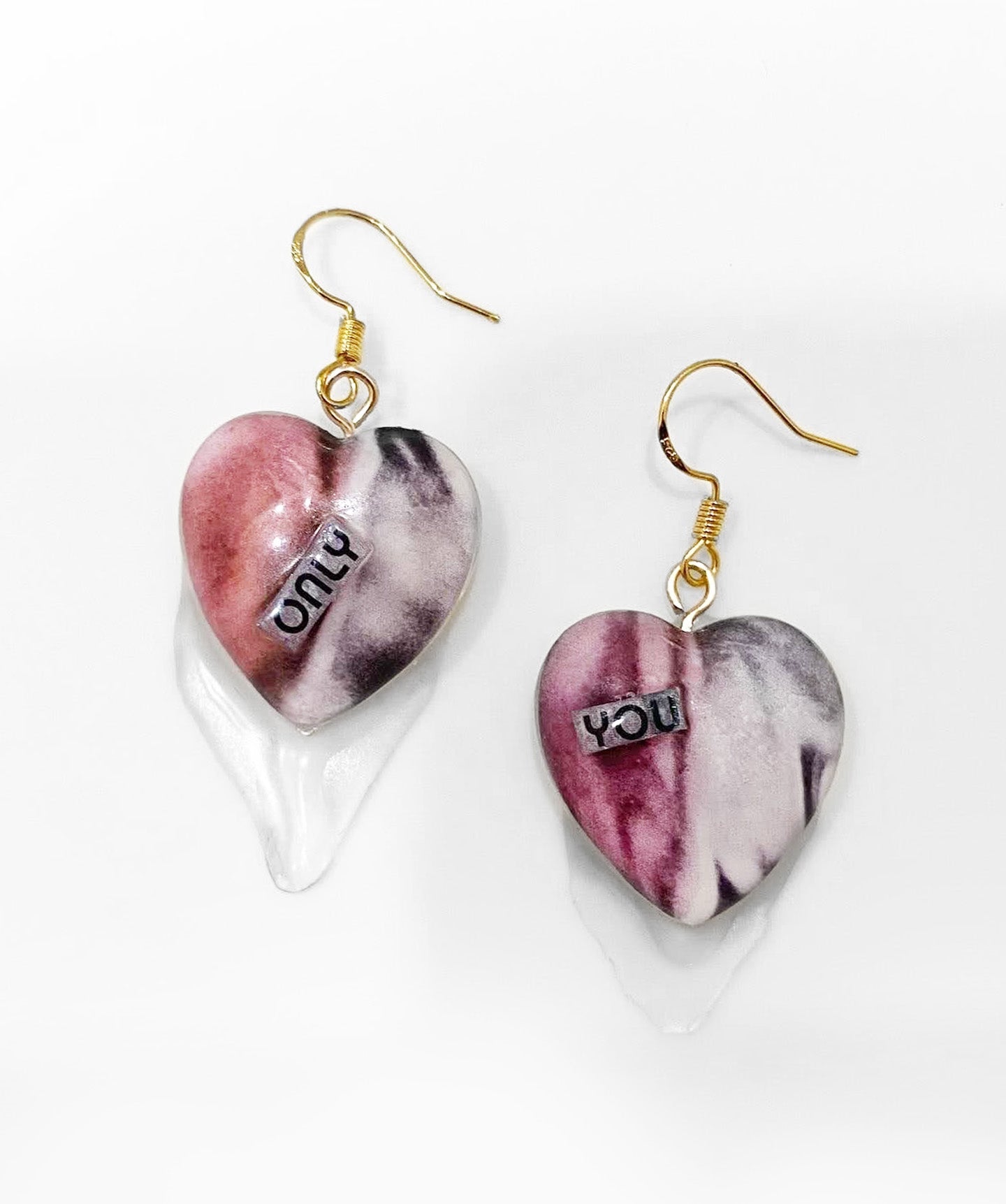 "Only You" - Dripping Heart Earrings