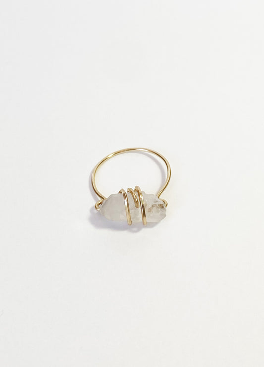 Gold Quartz Ring