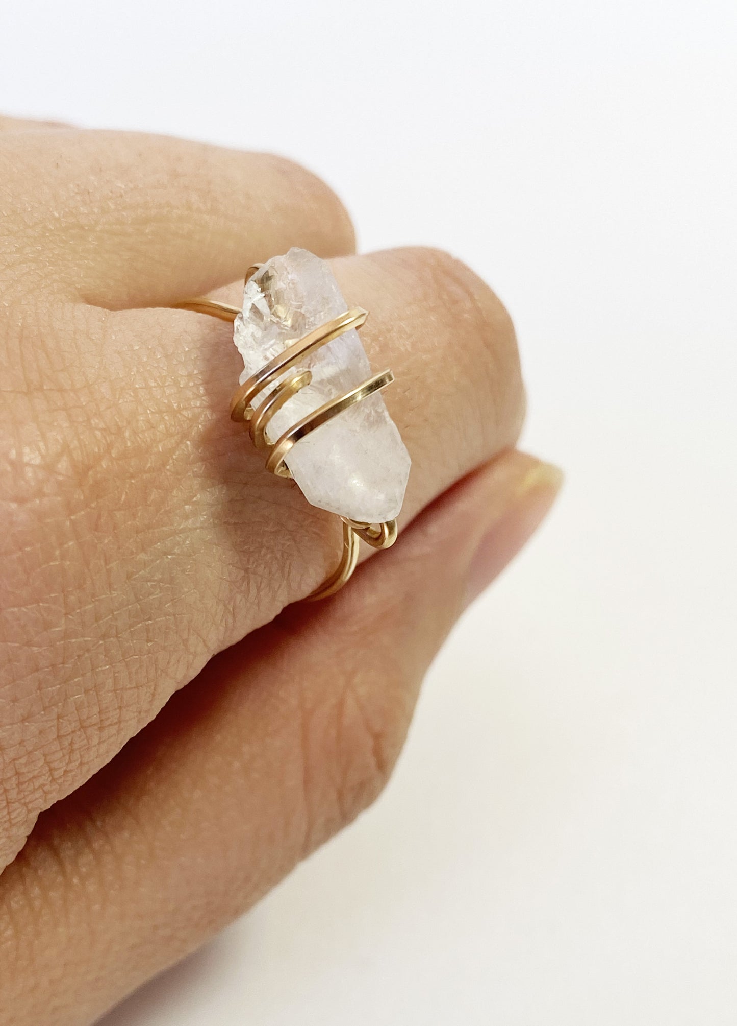 Gold Quartz Ring