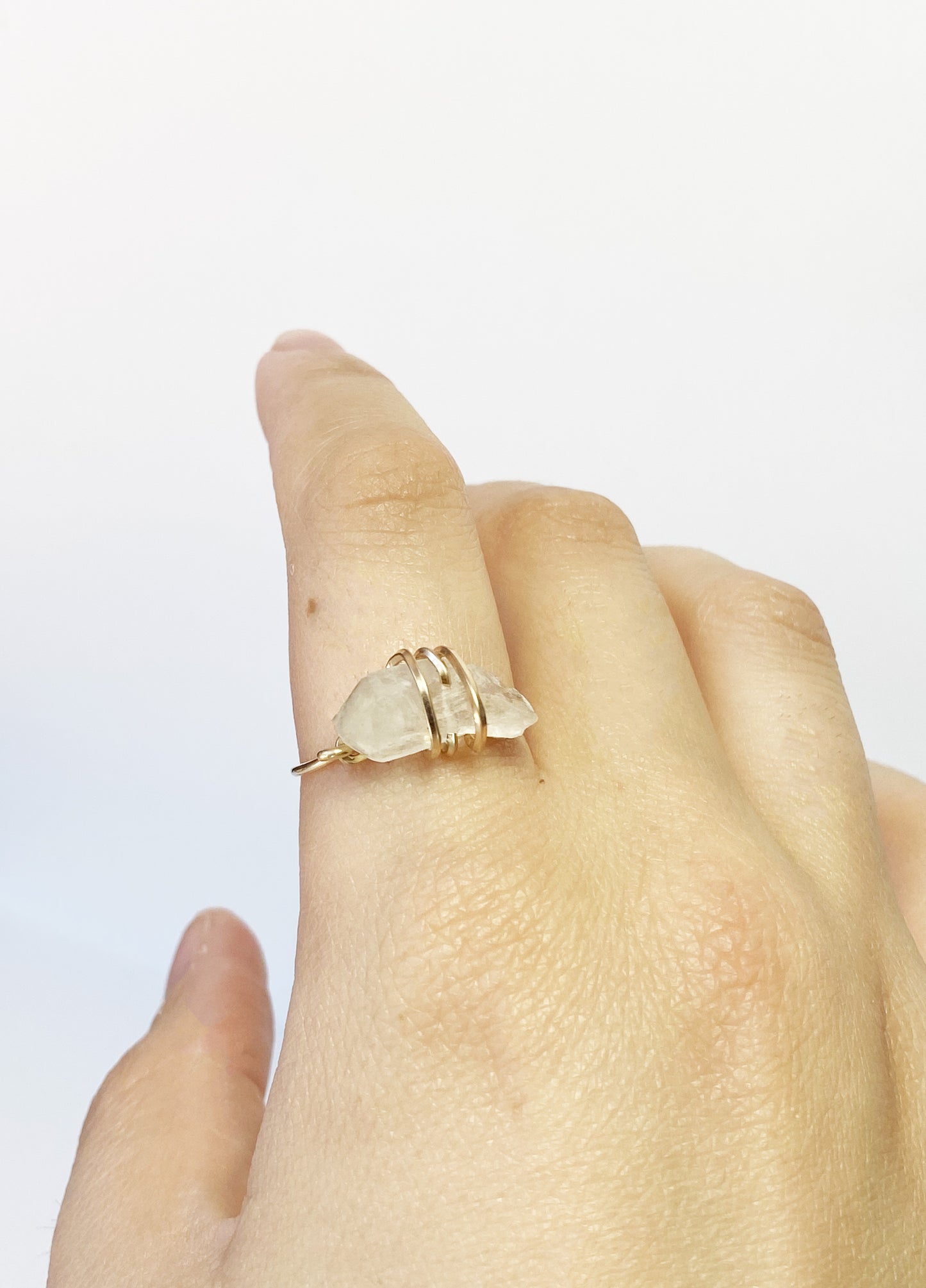 Gold Quartz Ring