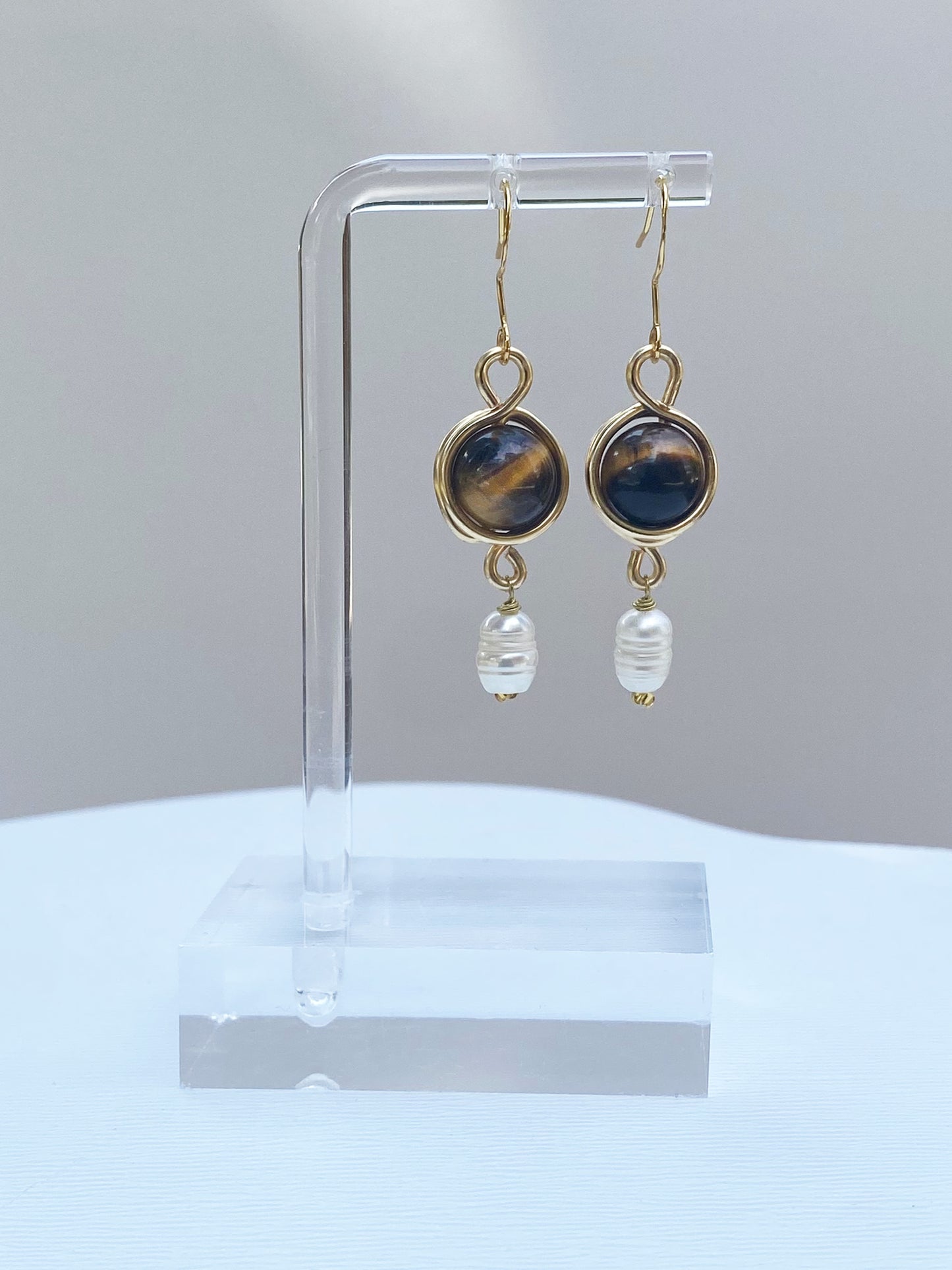 Tiger's Eye Pearl Drops