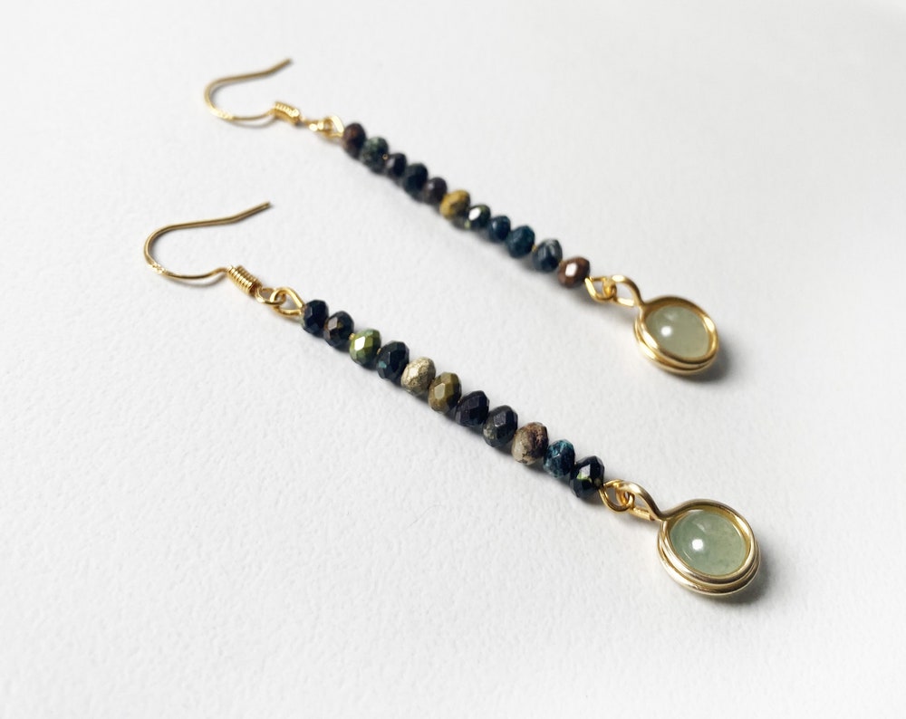 Jade and Howlite Drops