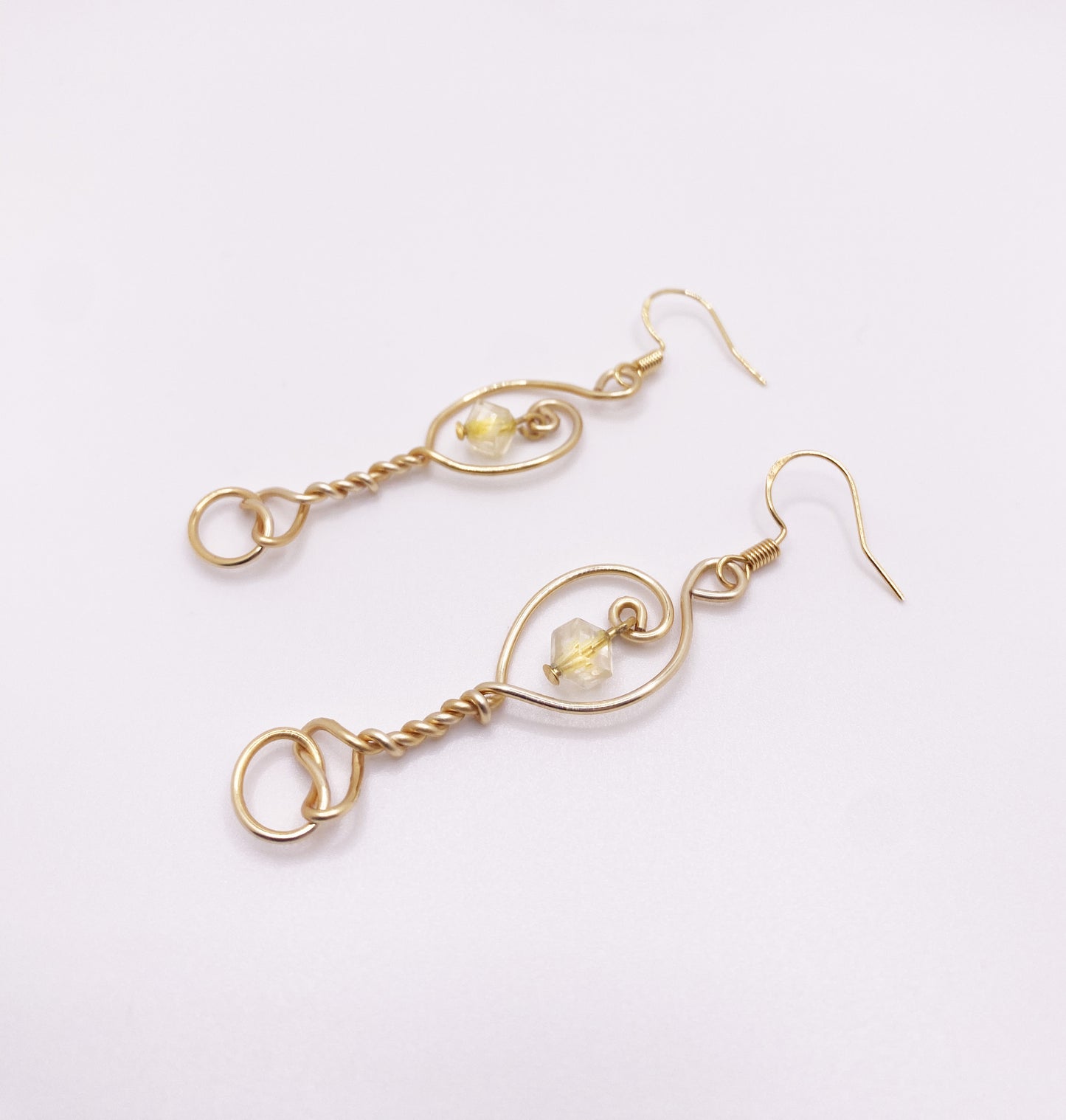 Twisted Citrine Earrings