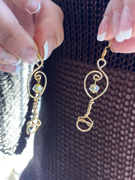 Twisted Citrine Earrings